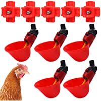 Bebedero Pollo-Xiuyer 20pcs Plástico Pollo Alimentador Automático Bebederos Aves Bebedor Para Aves Codorniz Paloma…